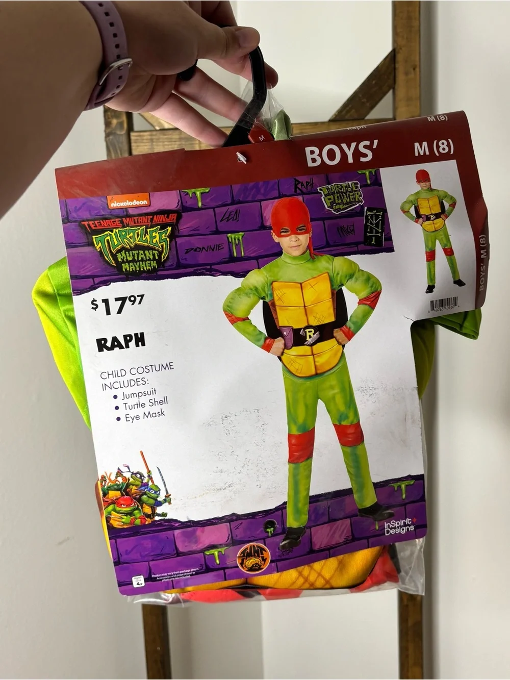 Teenage Mutant Ninja Turtles Raph Boys Costume - Green & Red Size M (8)